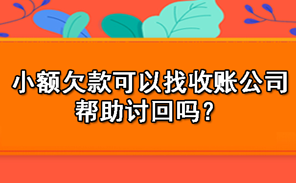 陕西小额欠款可以找收账公司帮助讨回吗？