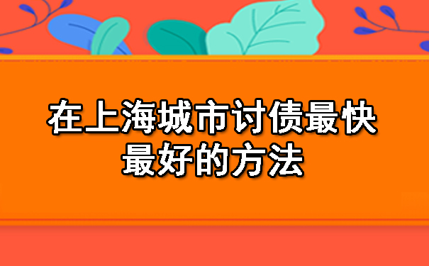 在上海城市讨债最快更好的方法