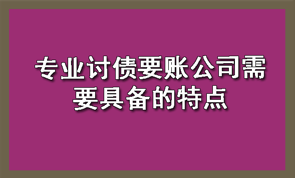 南宁专业讨债要账公司需要具备的特点