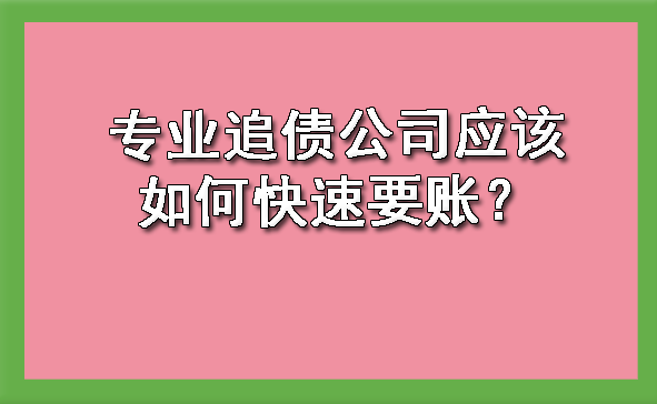 沈阳专业追债公司应该如何快速要账？